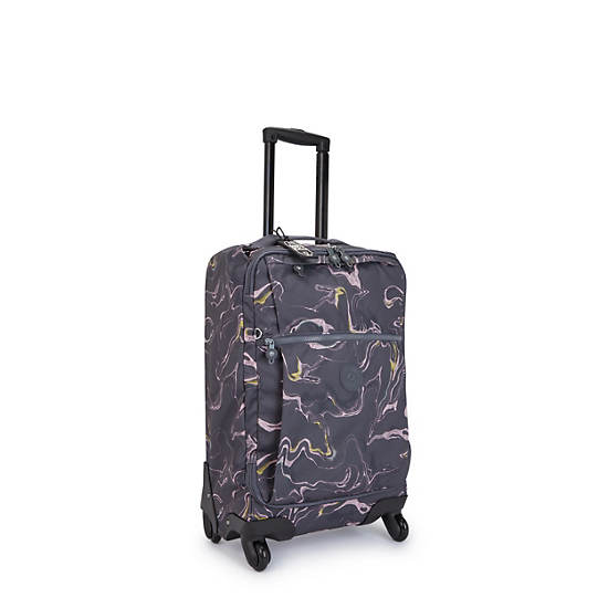 Kipling Darcey Small Printed Carry-On Rolling Koffers Blauw | BE 1744CT